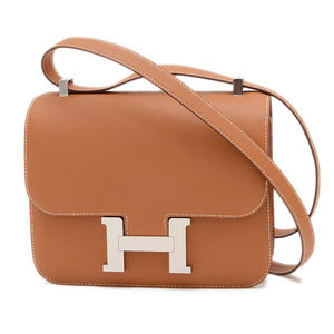 Hermes Hermès Constance 24 Shoulder Bag, Epsom, Gold, Silver Hardware, Y Stamp